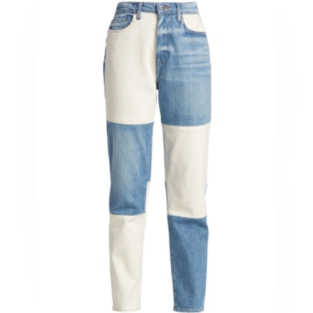 Jonathan Simkhai Trevor High-Rise Patchwork jeans